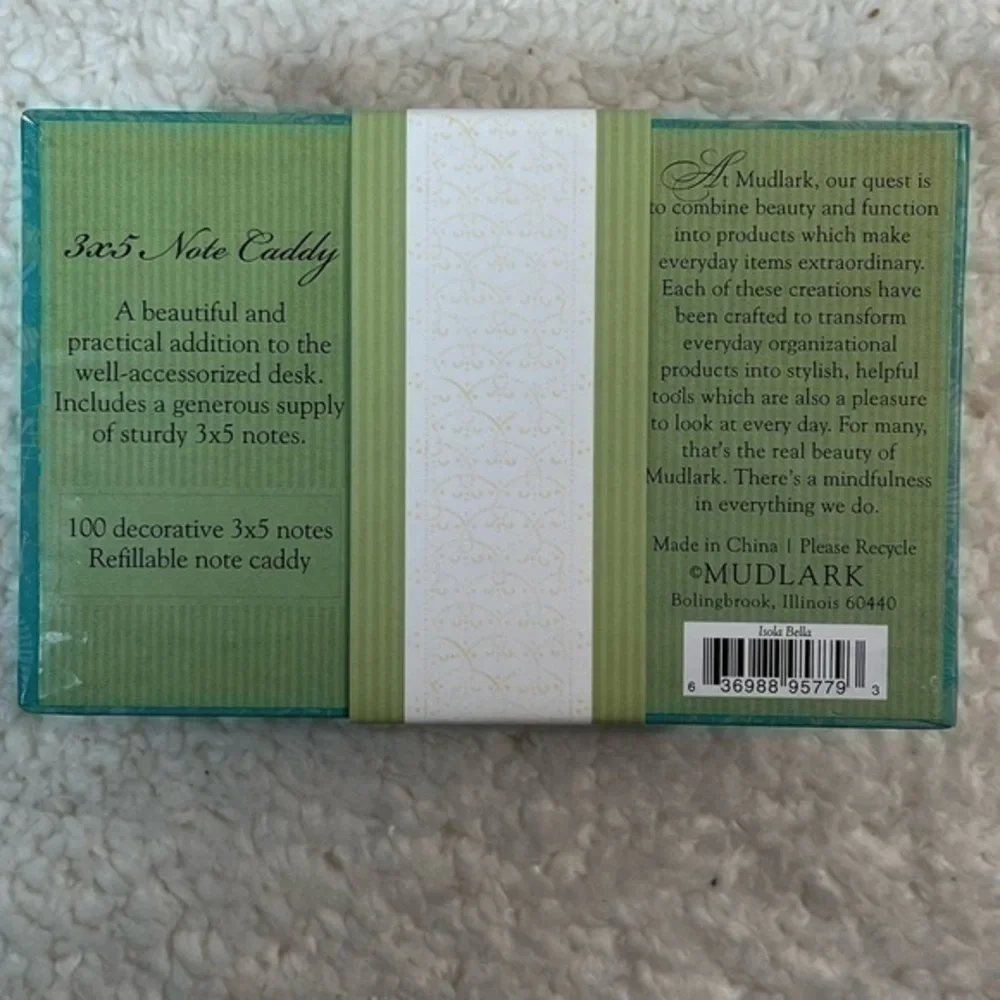 Mudlark “Isola Bella” Refillable Note Caddy